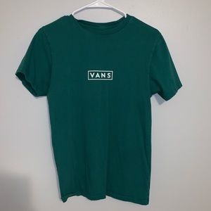 women’s green vans logo shirt